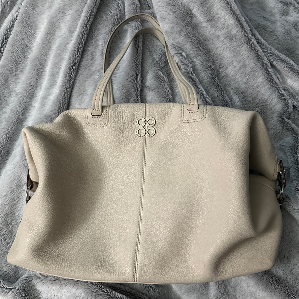 Coach Cream Leather Tote Bag